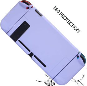 Dockable Nintendo Switch COMCOOL 3 in 1 Protective Cover Case - Purple - Redpepper Cases
