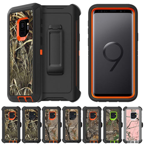 For Samsung Galaxy S8 S9 S10 Plus S10 Lite Note 9 8 Camo Realtree Heavy Duty Hybrid Shockproof Case Cover With Belt Clip Hostel - Redpepper Cases