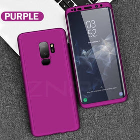 Full Protective Phone Case For Samsung Galaxy S10 S9 S8 Plus S7 Edge Cover Case For Galaxy Note 9 8 S10E S9 With Tempered Glass - Redpepper Cases