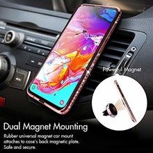 Load image into Gallery viewer, Silverback Galaxy A70 Case, Moving Liquid Holographic Sparkle Glitter Case with Kickstand, Bling Diamond Rhinestone Bumper W/Ring Slim Protective Samsung Galaxy A70 Case for Girls Women -Rose Gold - Redpepper Cases