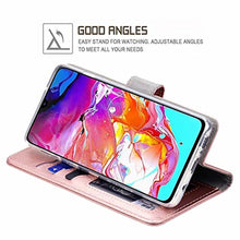 Load image into Gallery viewer, ERAGLOW Galaxy A70 Case,Galaxy A70 Wallet Case,Premium PU Leather Wallet Flip Protective Phone Case Cover w/Card Slots &amp; Kickstand for Samsung Galaxy A70 2019(Rose Gold) - Redpepper Cases