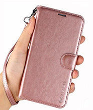 Load image into Gallery viewer, ERAGLOW Galaxy A70 Case,Galaxy A70 Wallet Case,Premium PU Leather Wallet Flip Protective Phone Case Cover w/Card Slots &amp; Kickstand for Samsung Galaxy A70 2019(Rose Gold) - Redpepper Cases