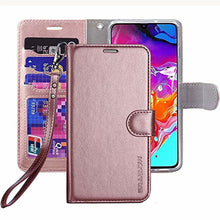 Load image into Gallery viewer, ERAGLOW Galaxy A70 Case,Galaxy A70 Wallet Case,Premium PU Leather Wallet Flip Protective Phone Case Cover w/Card Slots &amp; Kickstand for Samsung Galaxy A70 2019(Rose Gold) - Redpepper Cases