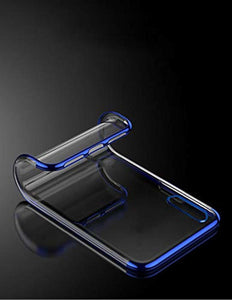 Galaxy A70 Case, [360° Ring Stand] Crystal Clear [Electroplated Metal Technology] Silicone Soft TPU [Shockproof Protection] Thin Cover Compatible with Samsung Galaxy A70 (Blue, A70) - Redpepper Cases