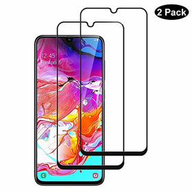 Screen Protector for Samsung Galaxy A70 (2-Pack)  [Anti-Scratch][Case Friendly] 9H Hardness 3D Full Coverage Tempered Glass Compatible for Samsung Galaxy A70 (Black) - Redpepper Cases