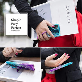 Galaxy Note 10 Plus Case Moving Liquid Holographic Glitter Case - Purple - Redpepper Cases