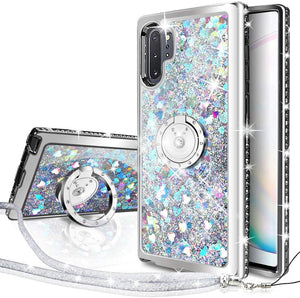 Galaxy Note 10 Plus Case Moving Liquid Holographic Glitter Case - Purple - Redpepper Cases