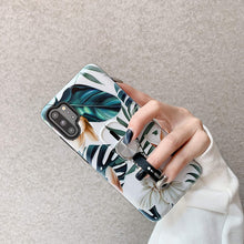 Load image into Gallery viewer, Galaxy Note 10 Plus Case Print Green Leaves Finger Ring Strap Cover - Redpepper Cases