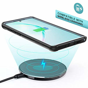 FITFORT Samsung Galaxy Note 10 Plus Case Full Body Rugged Heavy Duty Clear Bumper Case with Free Screen Protector, Shock Drop Proof Protective Case Compatible with Galaxy Note 10+ Plus (2019) - Redpepper Cases