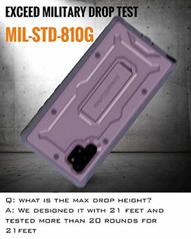 ArmadilloTek Vanguard Designed for Samsung Galaxy Note 10+Plus / 5G Case (2019 Release) Military Grade Full-Body Rugged with Kickstand Without Built-in Screen Protector - Purple - Redpepper Cases