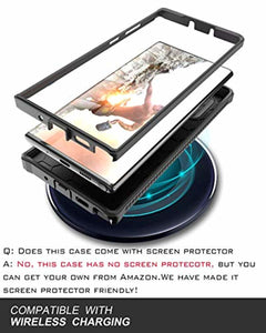 ArmadilloTek Vanguard Designed for Samsung Galaxy Note 10+Plus / Note 10 Plus 5G Case (2019 Release) Military Grade Full-Body Rugged with Kickstand Without Built-in Screen Protector - Black - Redpepper Cases