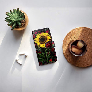 Galaxy Note 20 Ultra 5G Wallet Case Card Slots Girls - Rose Flower/Sunflower - Redpepper Cases