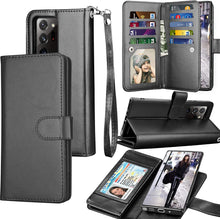 Load image into Gallery viewer, Galaxy Note 20 Ultra 5G Wallet Case Luxury Cash Credit Black - Redpepper Cases