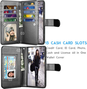 Galaxy Note 20 Ultra 5G Wallet Case Luxury Cash Credit Black - Redpepper Cases