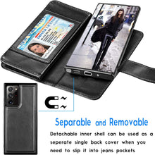 Load image into Gallery viewer, Galaxy Note 20 Ultra 5G Wallet Case Luxury Cash Credit Black - Redpepper Cases