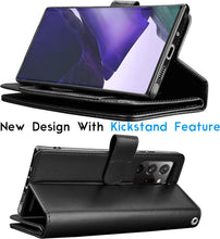 Load image into Gallery viewer, Galaxy Note 20 Ultra 5G Wallet Case Luxury Cash Credit Black - Redpepper Cases
