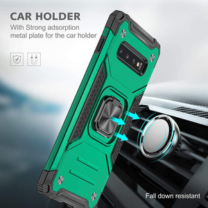 Galaxy S10 Plus Case 3D Curved Screen Protector,YmhxcY Armor Grade Case - Dark Green - Redpepper Cases