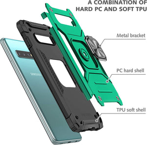 Galaxy S10 Plus Case 3D Curved Screen Protector,YmhxcY Armor Grade Case - Dark Green - Redpepper Cases