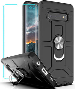 Galaxy S10 Plus Case 3D Curved Screen Protector,YmhxcY Armor Grade Case - Dark Green - Redpepper Cases