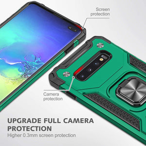 Galaxy S10 Plus Case 3D Curved Screen Protector,YmhxcY Armor Grade Case - Dark Green - Redpepper Cases