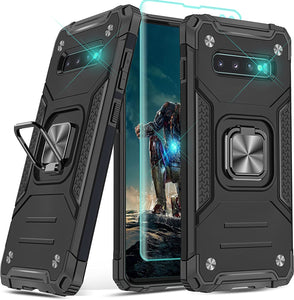 Galaxy S10 Plus Case 3D Curved Screen Protector,YmhxcY Armor Grade Case - Dark Green - Redpepper Cases