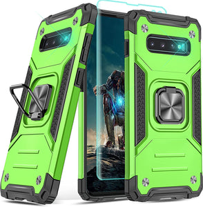 Galaxy S10 Plus Case 3D Curved Screen Protector,YmhxcY Armor Grade Case - Dark Green - Redpepper Cases