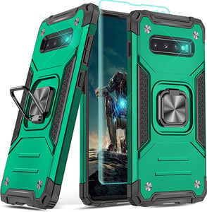 Galaxy S10 Plus Case 3D Curved Screen Protector,YmhxcY Armor Grade Case - Dark Green - Redpepper Cases
