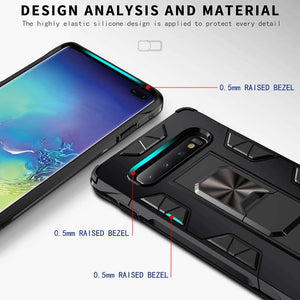 Galaxy S10 Plus Heavy Duty Shockproof Kickstand Case - Redpepper Cases