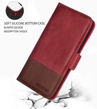 Load image into Gallery viewer, Galaxy S21 Plus Genuine Leather RFID Blocking Wallet Card Slot Flip Magnetic Stand Case - Redpepper Cases