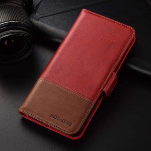 Galaxy S21 Plus Genuine Leather RFID Blocking Wallet Card Slot Flip Magnetic Stand Case - Redpepper Cases
