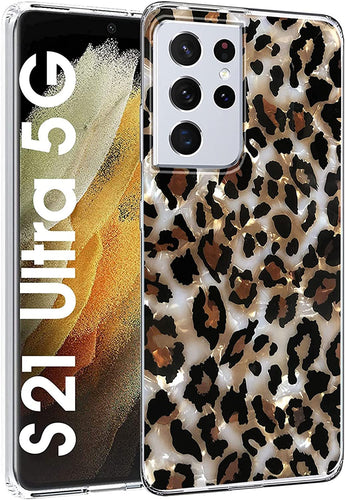 Galaxy S21 Ultra 5G 6.8-inch Fashion Watercolor Protective Phone Case - Blue - Redpepper Cases