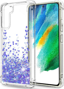 Galaxy S22 Glitter Clear Moving Shiny Quicksand Case - Redpepper Cases