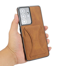 Load image into Gallery viewer, Galaxy S22 Leather Stand Card Slot Case