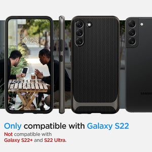 Galaxy S22 Spigen Neo Hybrid Designed Gunmetal Case - Redpepper Cases