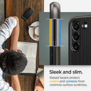 Galaxy S22 Spigen Neo Hybrid Designed Gunmetal Case - Redpepper Cases