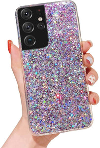 Galaxy S22 Ultra Cute Sparkle Bling Glitter Case - Redpepper Cases