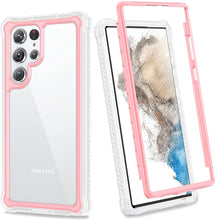 Load image into Gallery viewer, Galaxy S22 Ultra Full Body Heavy Duty Pink Girls Case - Redpepper Cases