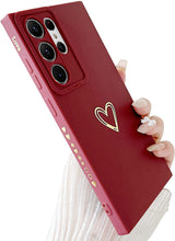 Load image into Gallery viewer, Galaxy S22 Ultra Heart Pattern Soft Liquid Silicone Case - Redpepper Cases