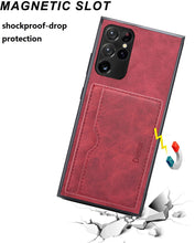 Load image into Gallery viewer, Galaxy S22 Ultra Leather Wallet Case - Redpepper Cases