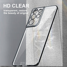Load image into Gallery viewer, Galaxy S22 Ultra Luxury Transparent Soft Silicone Clear Camera Protection Cover Case - Redpepper Cases