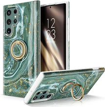 Load image into Gallery viewer, Galaxy S22 Ultra Rotatable with Ring Holder Kickstand Marble Case - Redpepper Cases