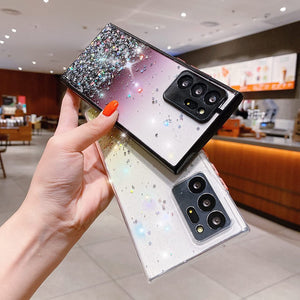 Galaxy S22 Ultra Sparkle Glitter Clear Phone Case - Redpepper Cases