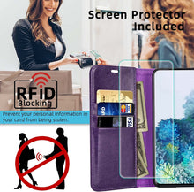 Load image into Gallery viewer, Galaxy S23 Flip Folio Leather Credit Card Holder Case - Redpepper Cases