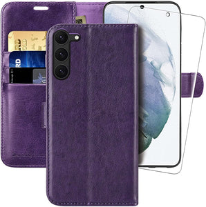 Galaxy S23 Flip Folio Leather Credit Card Holder Case - Redpepper Cases