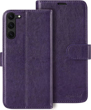 Load image into Gallery viewer, Galaxy S23 Flip Folio Leather Credit Card Holder Case - Redpepper Cases