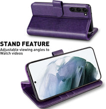 Load image into Gallery viewer, Galaxy S23 Flip Folio Leather Credit Card Holder Case - Redpepper Cases