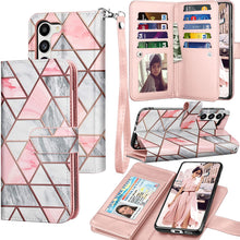 Load image into Gallery viewer, Galaxy S23 Leather Credit Card Holder Folio Flip Detachable Magnetic Case - Redpepper Cases