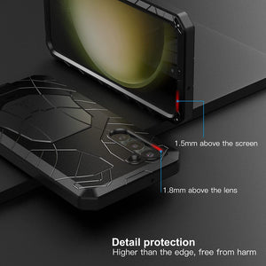 Galaxy S23 Plus Armor Aluminum Metal Shockproof Silicone Hard Case - Redpepper Cases