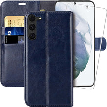 Load image into Gallery viewer, Galaxy S23 Plus Flip Folio Leather Credit Card Holder Case - Redpepper Cases