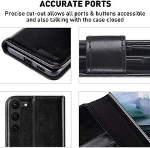 Load image into Gallery viewer, Galaxy S23 Plus Flip Folio Leather Credit Card Holder Case - Redpepper Cases